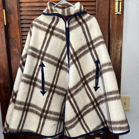 Jackets & Blazers - Reversible Plaid Fleece Cape
